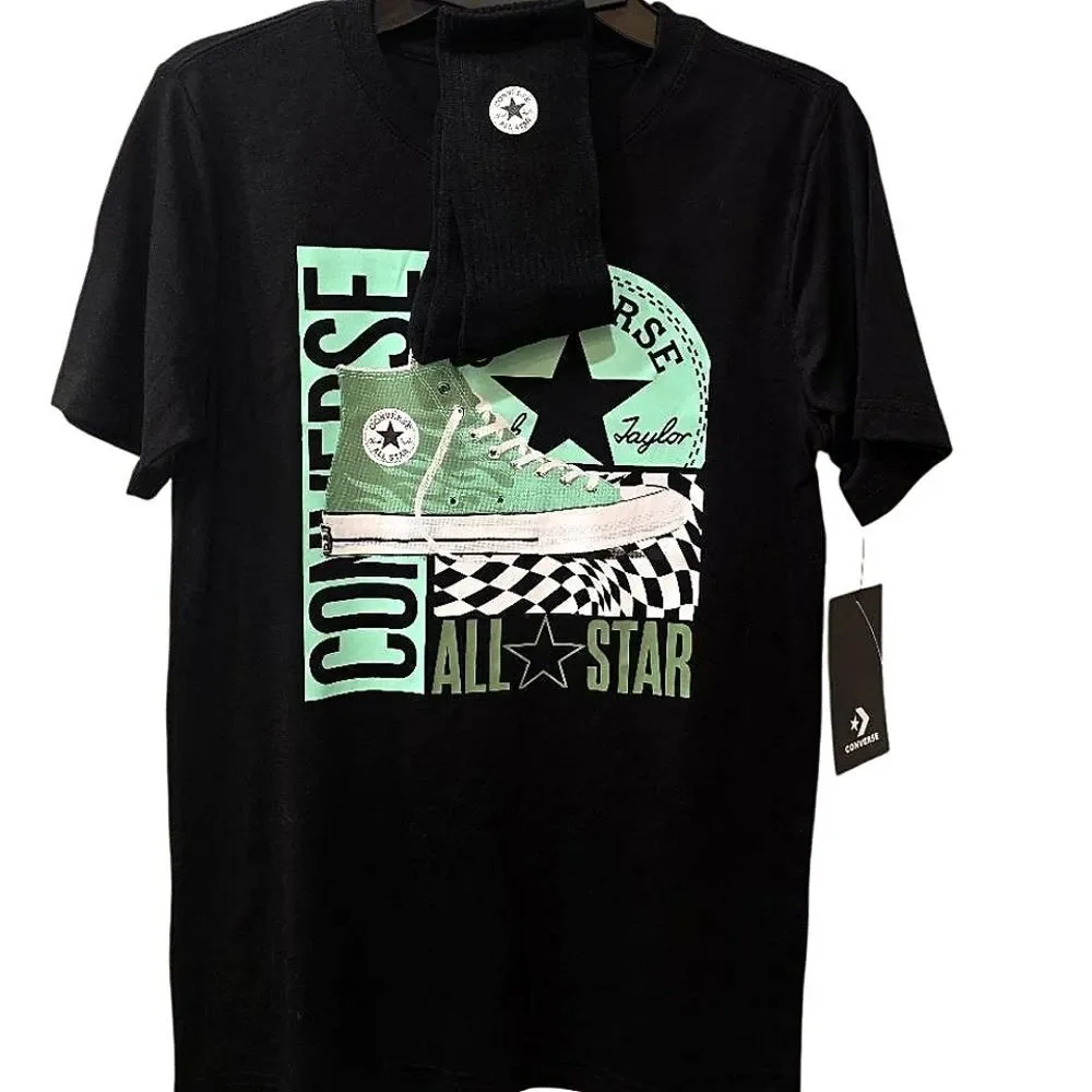 Converse Chuck‎ Taylor All-Star 2-PC Graphic T-Shirt & Crew Sock Set